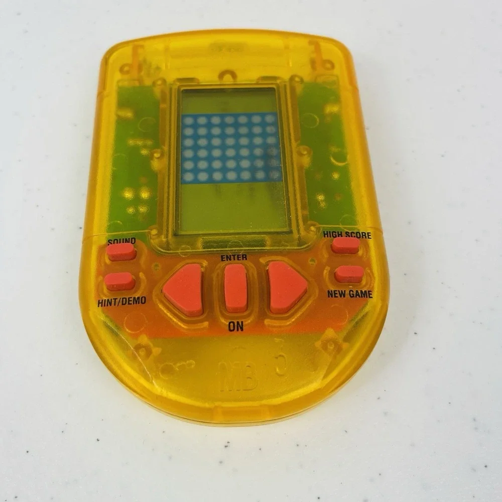 Vtg Connect Four Electronic Handheld Game WORKS MB 1995 Translucent Tested
